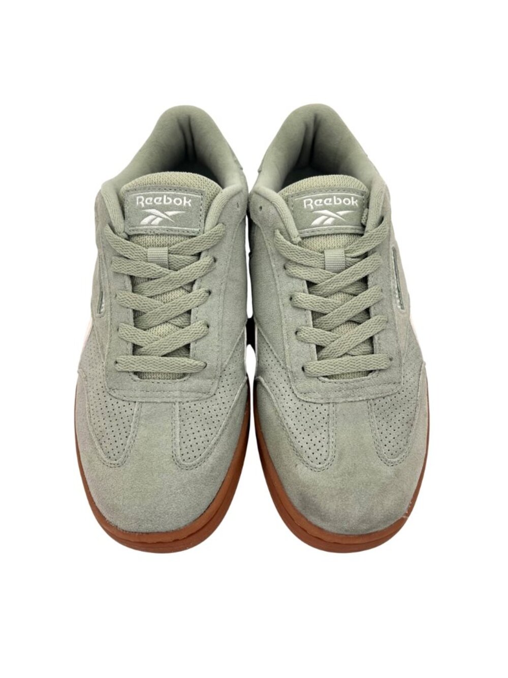 Reebok Club C 85 Suede Sneakers Womens Shoes Size 8.5 US Green & White Gum Sole - Picture 5 of 13
